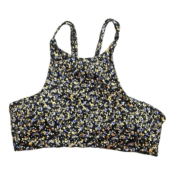 Prana Onxy Bay Black Petals Swim Top M - Picture 1 of 7
